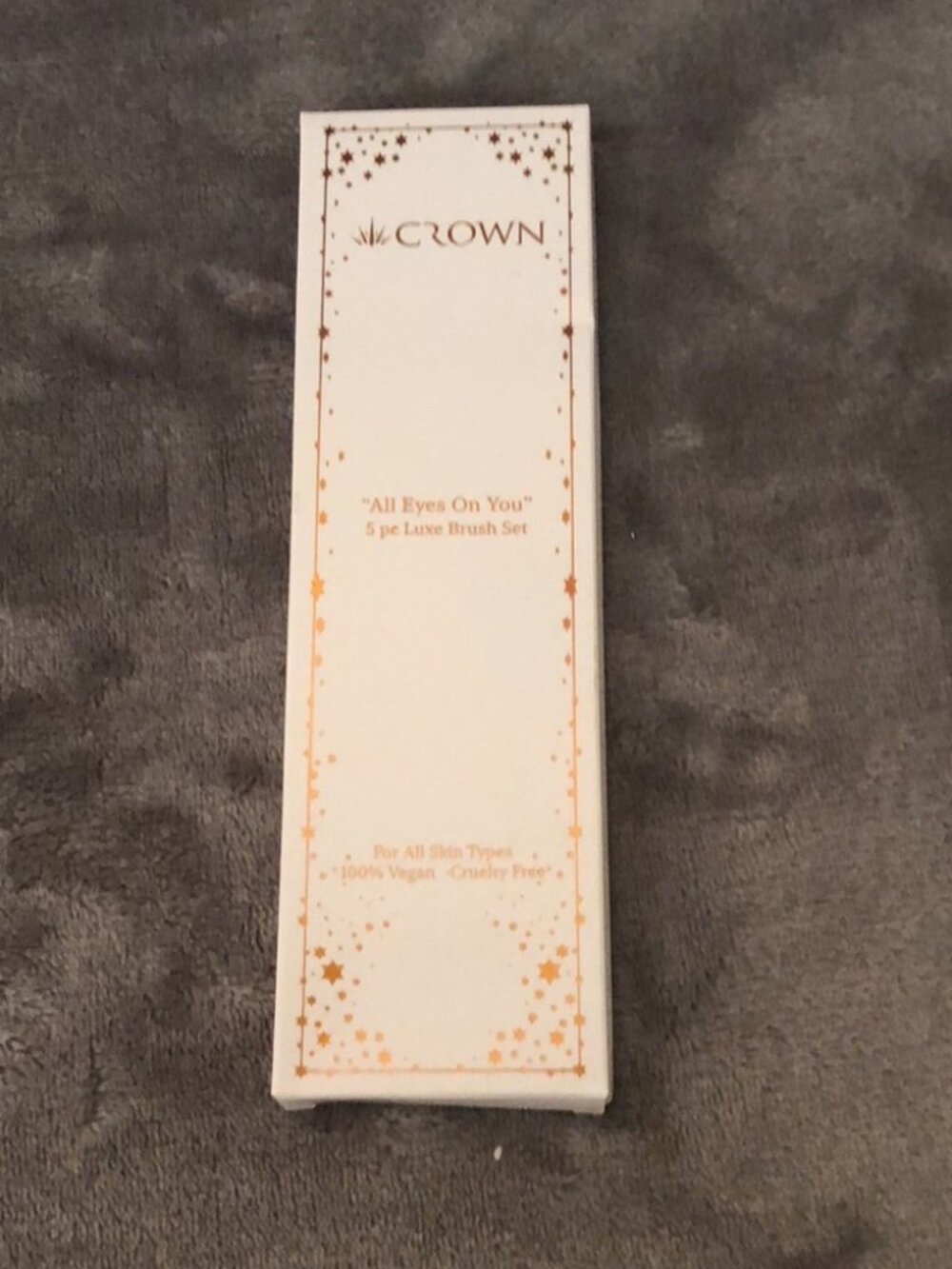 NIB Crown Brush All Eyes On You 5pc Luxe Brush Set White Rose Gold
